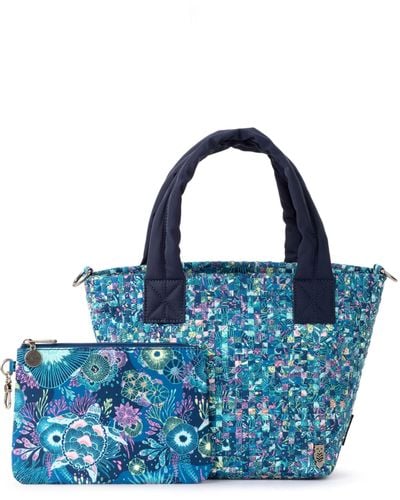 The Sak Sakroots Culver Small Tote In Eco-twill - Blue
