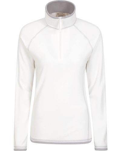 Mountain Warehouse Montana Micropolaire pour -Pull Respirant - Blanc