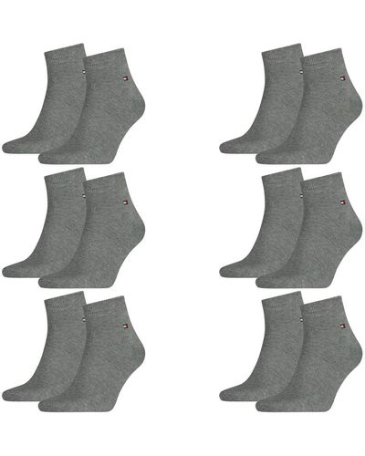 Tommy Hilfiger Quarter Socken Kurzsocken Business Socken 342025001 12 Paar - Mettallic