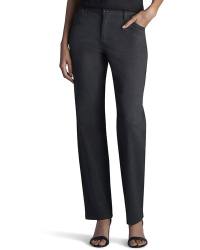 Lee Jeans Relaxed Fit All Day Straight Leg Pant Charcoal Heather 18 Long - Black
