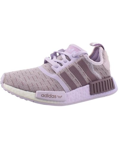 Nmd r1 white on sale and purple pink