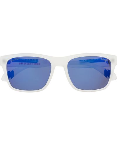 Superdry Sds 5009 Sunglasses 113p Crystal Blue/blue Mirror