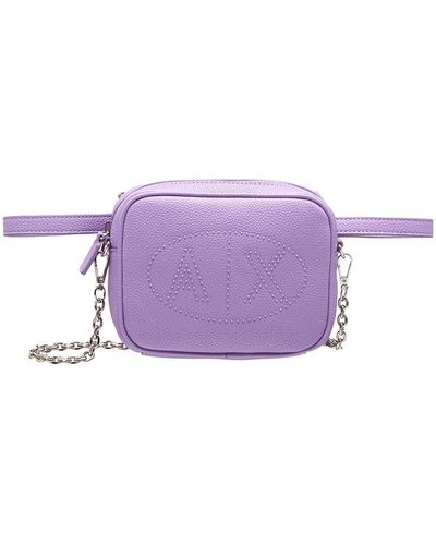 Emporio Armani Perforated Front Logo with Chain - Lila