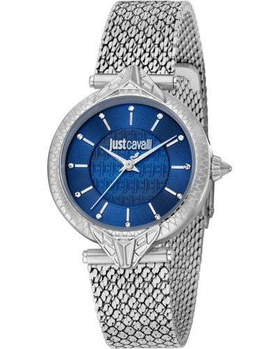 Esprit Just Cavalli Horloge - Jc1l237m0045, Blauw, Modern