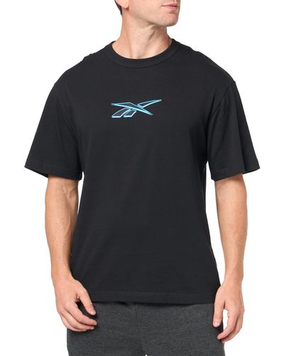 Reebok 's Classic Uniform Big Logo Tee T-shirt - Black