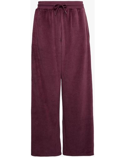 Tommy Hilfiger Trousers Velour S Trousers Deep Burgundy - Purple