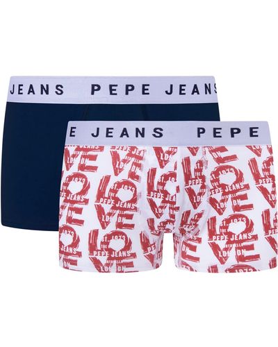 Pepe Jeans Love Print Tk 2P Trunks - Rojo