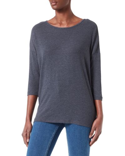 Vero Moda Female Oberteil mit Langen Ärmeln Loose Fit - Blau