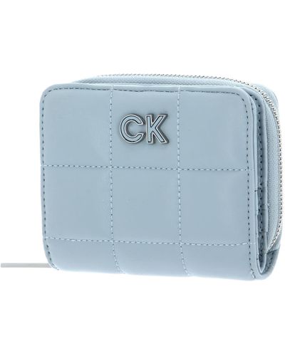 Calvin Klein Re-Lock Quilt Wallet Pearl Blue - Grigio