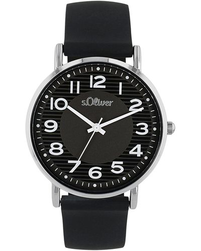 S.oliver Uhr Armbanduhr Silikon 2038375 - Schwarz