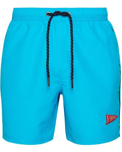 Superdry S Vintage Varsity Swimshort W2-Swim Shorts - Blau