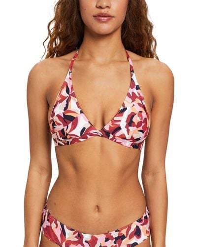 Esprit Neckholder-Bikinitop mit floralem Print - Mehrfarbig