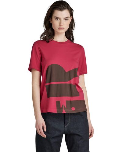 G-Star RAW Top Big Graphic - Rood