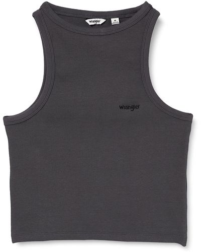 Wrangler Cropped Tank T-shirt - Black