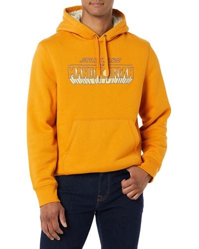 Amazon Essentials Disney Sherpa-lined Pullover Hoodie Sweatshirts - Orange
