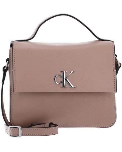 Calvin Klein CKJ Minimal Monogram Boxy Flap Crossbody Bag 19 Cafe Au Lait - Mehrfarbig