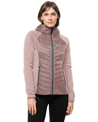 Jack Wolfskin ROUTEBURN PRO HYBRID W Fleecejacke - Lila