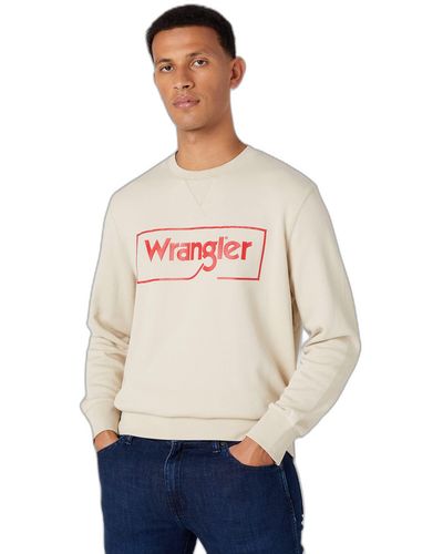 Wrangler Logo Crew Felpa - Neutro