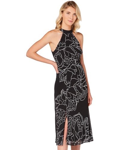 TRUTH & FABLE Vestido Midi Evasé Mujer - Negro