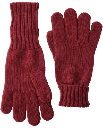 Amazon Essentials Ribbed Gloves Guanti per Il Freddo - Rosso