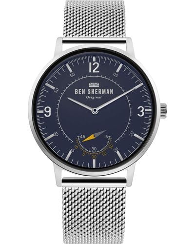Ben Sherman S Analogue Classic Quartz Watch With Stainless Steel Strap Wb034usm - Blue
