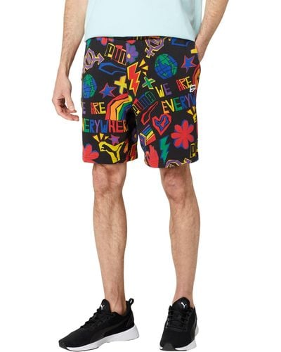 PUMA Downtown Pride All Over Print 8" Shorts - Red