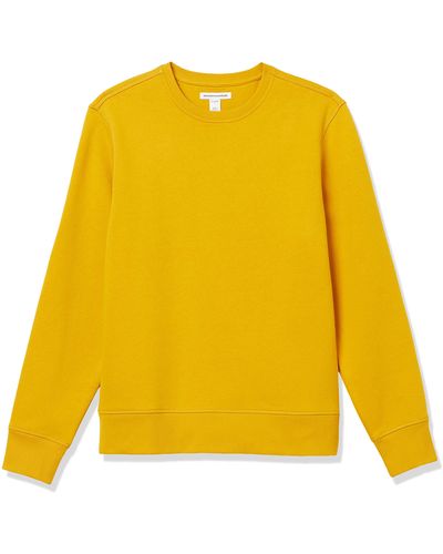 Amazon Essentials Sweat-Shirt Polaire à ches Longues et col Rond Athletic-Sweatshirts - Jaune