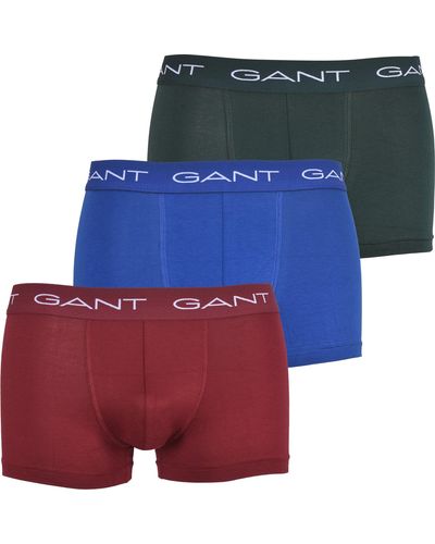 GANT 3-pack Cotton Stretch Boxer Trunks - Multicolour