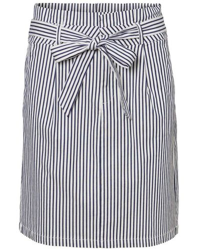 Vero Moda VMEVA HR Paperbag COT PS Skirt Noos GA Gonna - Bianco