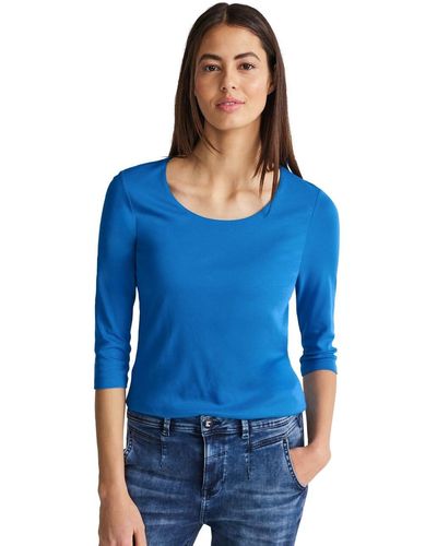 Street One Basic T-Shirt 3/4 Arm - Blau