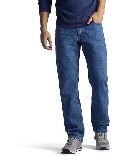 Lee Jeans Regular Fit Straight Leg Jeans Jeans Uomo - Blu