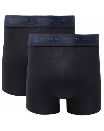 Ted Baker Claytt 2-pack Premium Soft S Navy Fashion Trunks 274812 Navy - Blue
