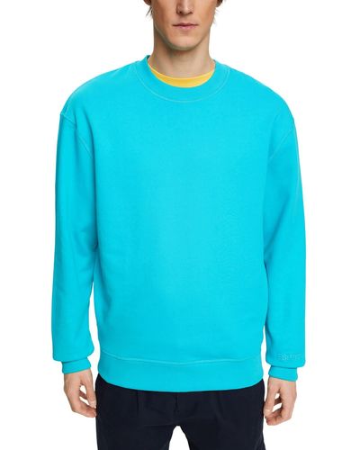 Esprit Sweatshirt mit Logostickerei auf dem Ärmel - Blau