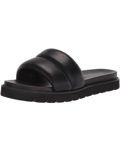 The Drop Issi Quilted Flatform Sporty Sandal - Black