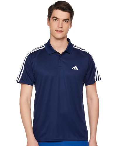 adidas Tr-es Piq 3polo Poloshirt Met Korte Mouwen - Blauw