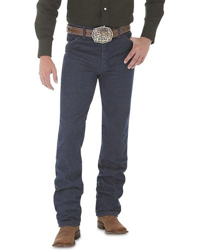 Wrangler Jeans da Uomo Taglio Cowboy Slim Fit - Blu