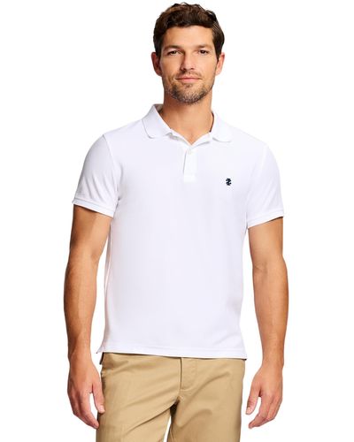 Izod Slim-fit Advantage Performance Short-sleeve Solid Polo Shirt - White