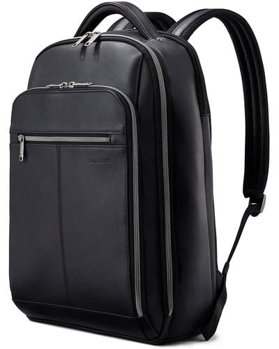Samsonite Classic Leather Backpack - Black