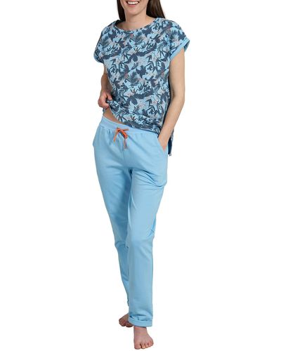 Tom Tailor Lange Schlafhose Loungewear 40 - Blau
