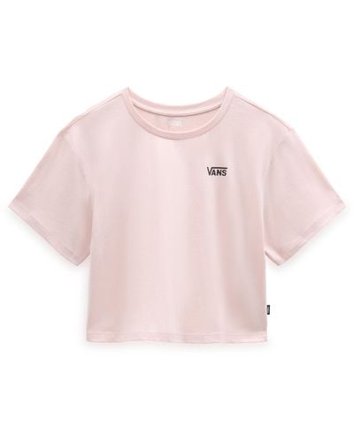 Vans Little Drop V SS Crop Camiseta - Rosa
