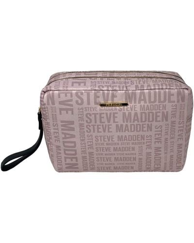 Steve Madden Large Cosmetic Bag - Brown