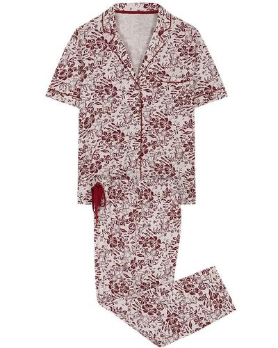Women'secret Pijama Camisero Largo 100% algodón Juego - Multicolor