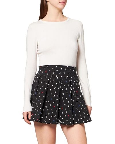 Love Moschino Skirt Printed in all-Over Mini Hearts Gonna - Multicolore