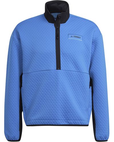 adidas Terrex Hike Half-zip Fleece Polarfleece Full Zip Zip Zip - Blauw