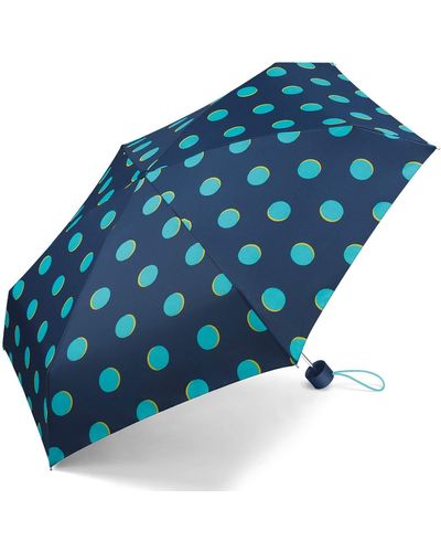 Esprit Petito Moon Dots Parapluie de Poche Multicolore Blue Curacao 91 cm - Bleu