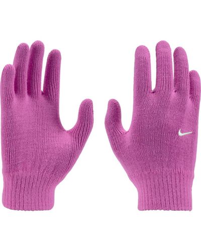 Nike Y Knit Swoosh Tg 2.0 Handschoenen In De Kleur Playful Pink/white - Paars