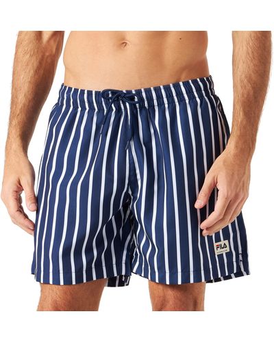 Fila SISAK AOP Beach Shorts Costume a Pantaloncino - Blu