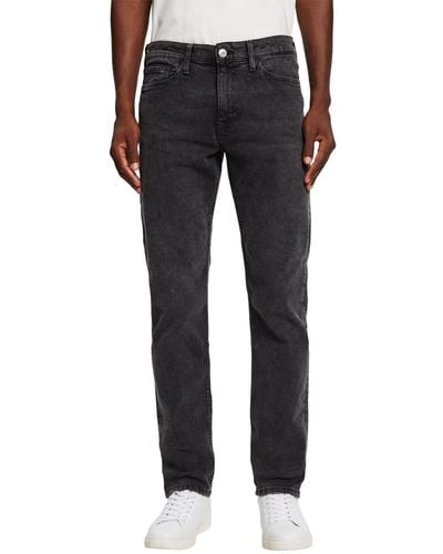 Esprit Jeans mit mittlerer Bundhöhe und schmaler Passform - Schwarz
