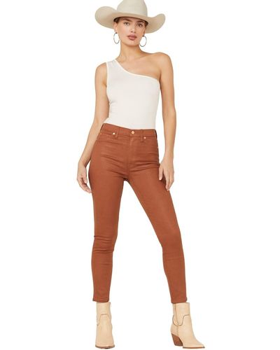 7 For All Mankind High Rise Skinny Fit Ankle Jeans - White