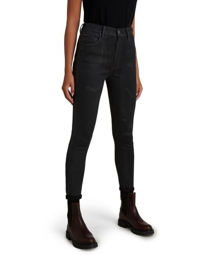 G-Star RAW Jeans Kafey Ultra High Skinny para Mujer - Negro